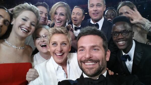 Ellen DeGeneres' berømte Oscar-selfie.